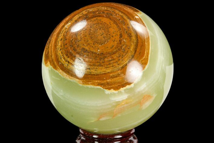 Polished, Green (Jade) Onyx Sphere - Afghanistan #108230